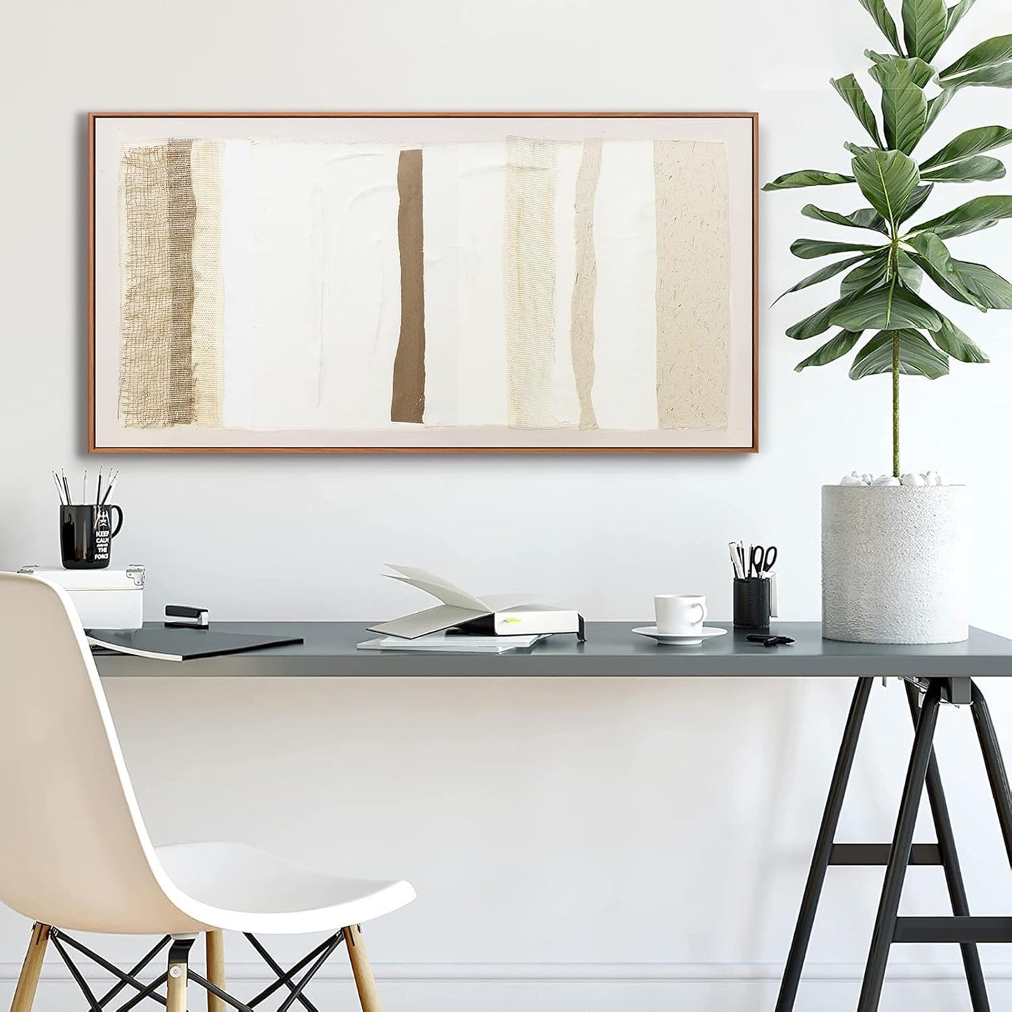 Framed Canvas Wall Art Prints Wall Pictures for Living Room Abstrcat Canvas Art Wall Decorations Minimalist Boho Wall Art Decor Modern Artwork for Walls Bederoom Office Home Decor 20" X 40"