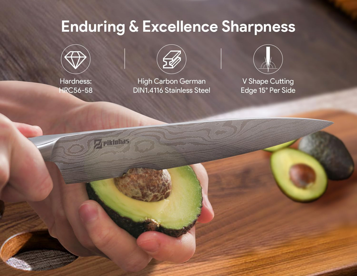 14 Pcs Knives Set for Kitchen with Magnetic Block and Sharpener, Kitchen Knives Sets Sharp High Carbon Stainless Steel Damascus Pattern with Anti-slip Ergonomic Handle Red