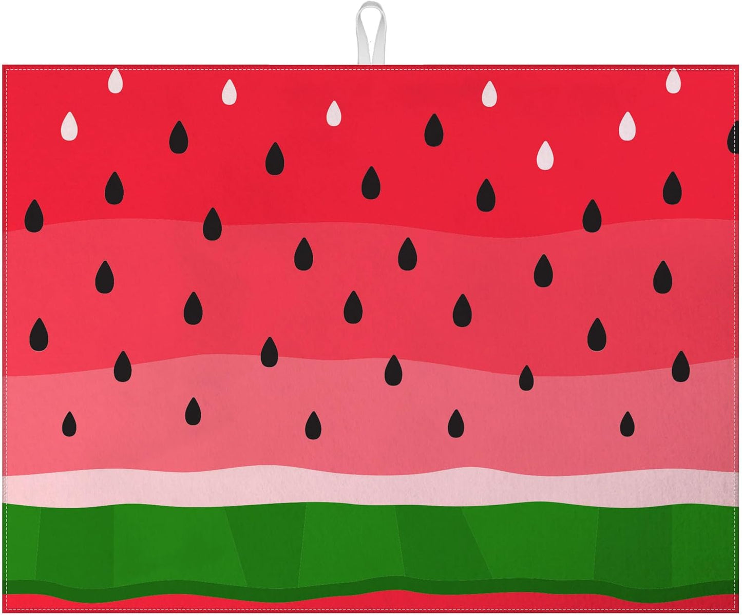 Watermelon Dish Drying Mat for Kitchen Counter Fruit Drying Pad Absorbent Reversible Dish Drainer Rack Mats Draining Pad 18"x24"Inch