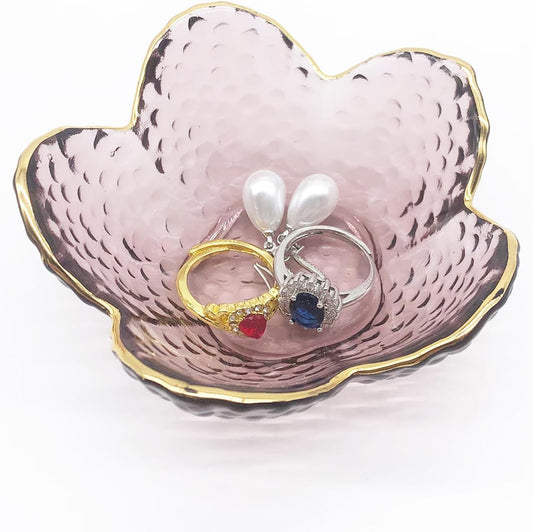 Small Ring Dish Jewelry Tray, Glass Jewelry Dish Trinket Bowl, Crystal Ring Holder Dish Jewelry Plate, Nightstand Decor Jewelry Holder Dish, Engagement Jewelry Bowl Dish for Rings, Earrings