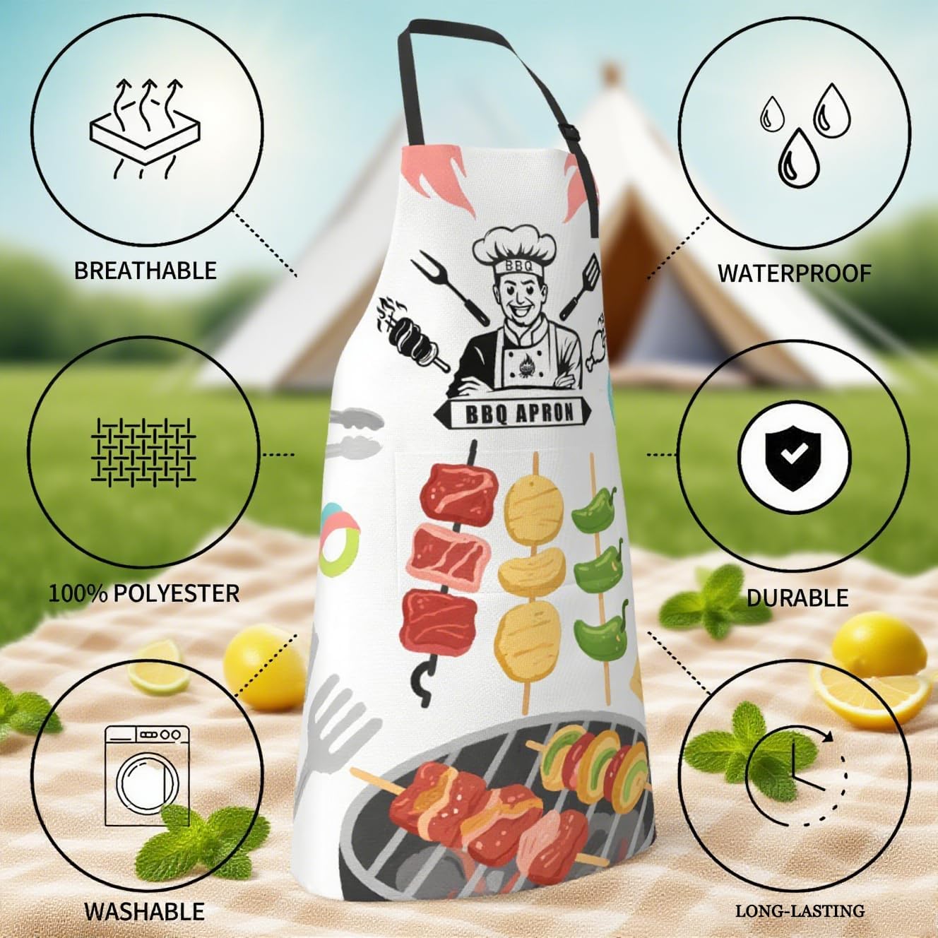 BBQ Blanket for Resting Meat-Insulated Smoker Grilling Bag Meat Resting Bags Meat Blanket Bag BBQ Accessories Smoker Accessories Grill Accessories Grilling Gifts for Men 6 PCS