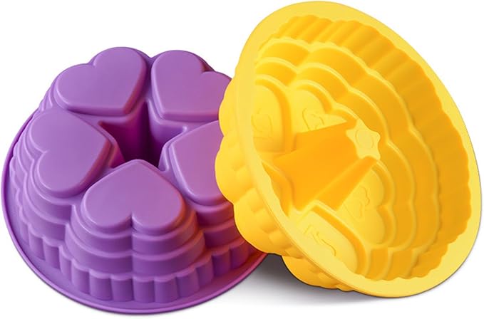 FantasyDay 9.5'' Love Heart Cake Mold Silicone Baking Molds Party Cake Bakeware for Your Birthday Dessert, Cake, Bread, Tart, Pie, Flan and More #5