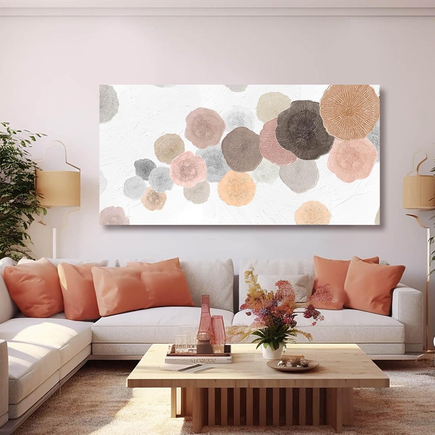 Wall Art for Living Room Colorful Painting Framed Canvas Prints Pink Wall Pictures Pop Art Decor for Dining Room Bedroom Home 24"x 48"