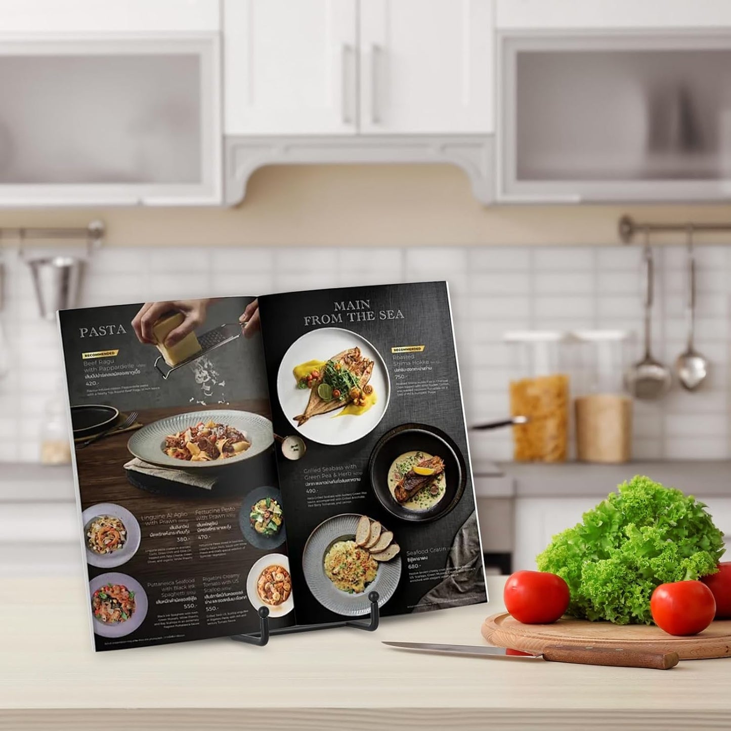 LIONWEI LIONWELI Plate Display Stand Easel Holders - 8" Tabletop Metal Stands for Decorative Plates, Picture Frames and Cookbooks - Black, 2-Pack