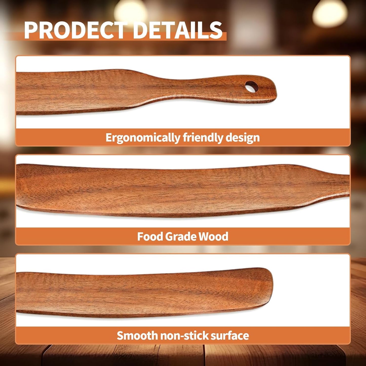 Skinny Wooden Spurtle - Wood Sourdough Spatula for Sourdough Starter，baking & cooking kitchen flour spatula spoon sourdough tools and supplies spurtle spatula icsti cooking spoons spurtle (11 Inches)