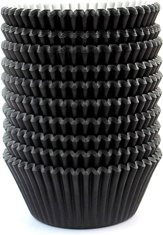 Eoonfirst Standard Size Baking Cups Halloween Day Cupcake Liners 200 Pcs (Black)