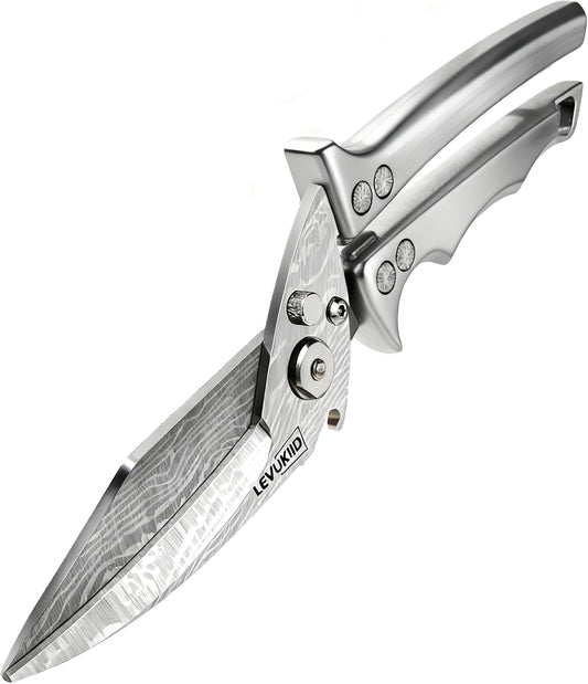 Heavy Duty Poultry Shears.Kitchen Scissors, 420J2 Stainless Steel Detachable Scissors – Ideal for Kitchen Poultry Prep : Thanksgiving Turkey, Chicken & Meat Cutting/silvery