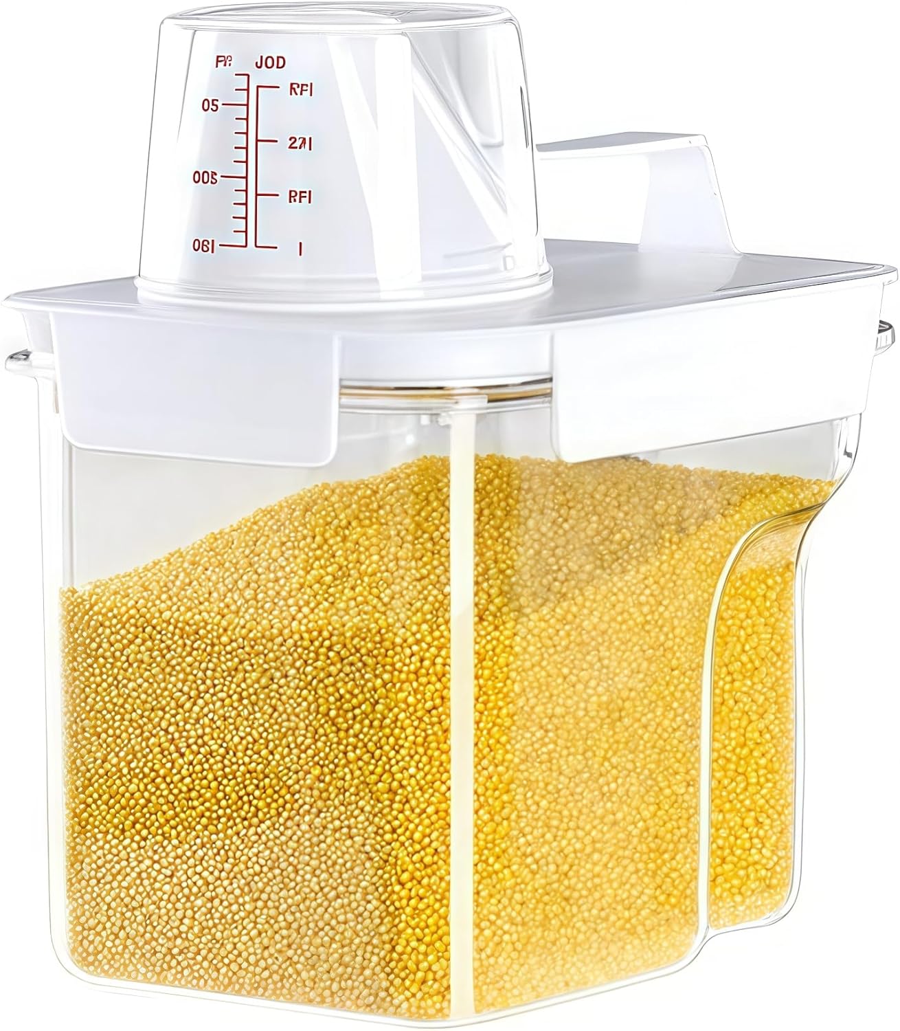 Airtight Food Storage Canisters with Measuring Cup - Ideal for Cereal, Flour & Sugar | Kitchen Pantry Organization Containers, Dry Food Storage (1500ml)