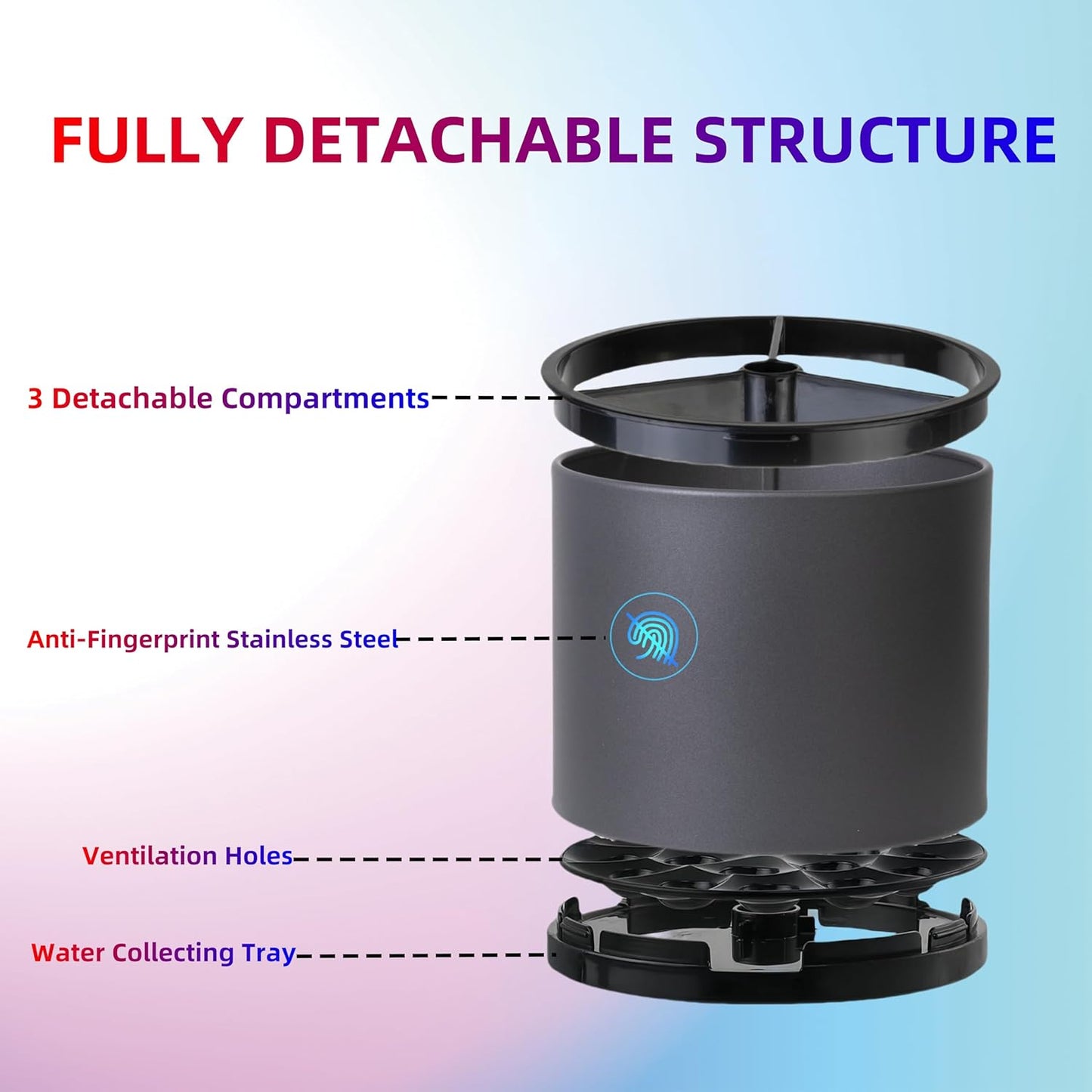 Utensil Holder,360°Rotating Kitchen Utensil Holder For Counter,Cooking Silverware Organizer Stainless Steel Caddy Flatware Spoon Spatula Tool Cutlery Container