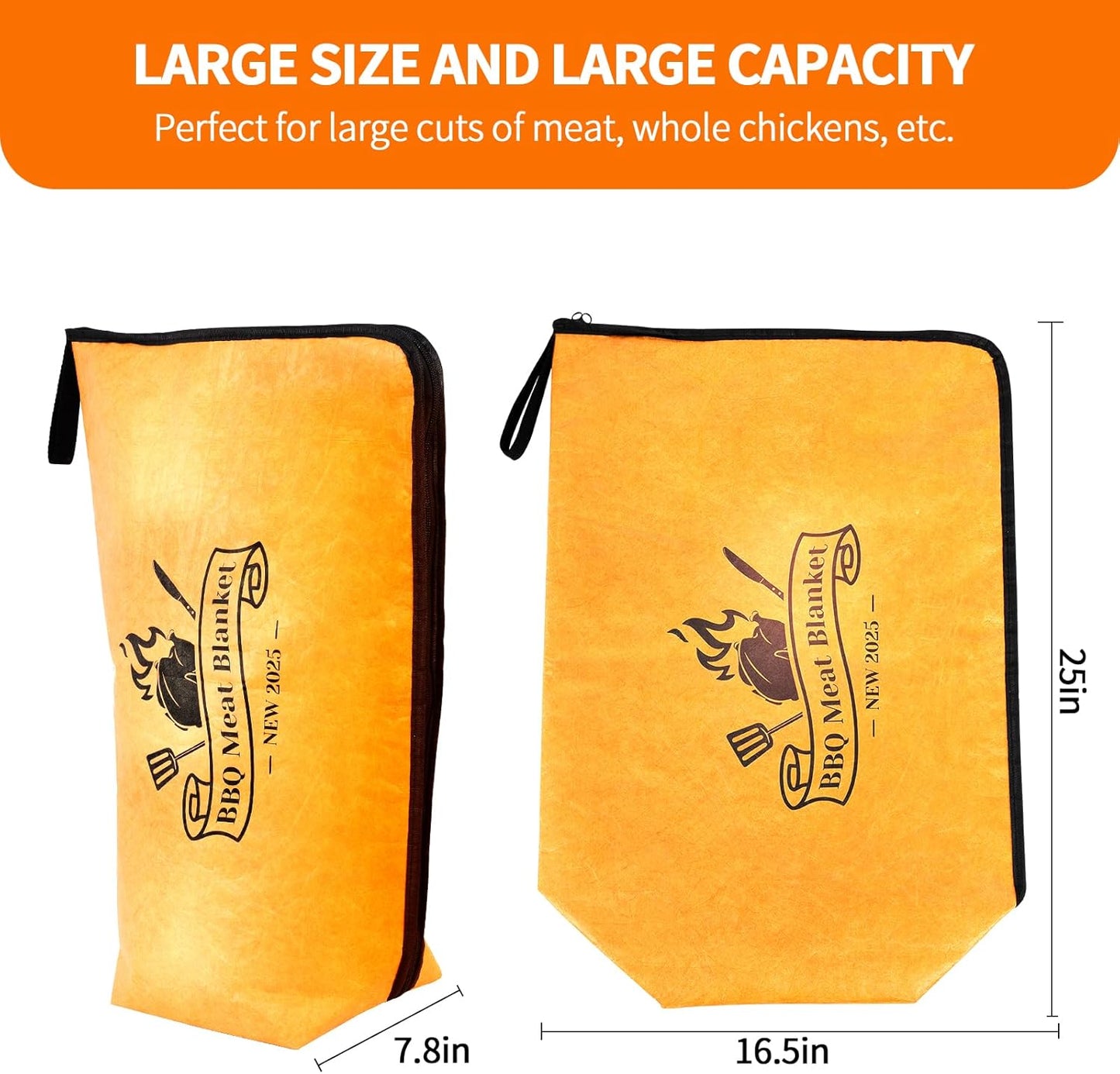 BBQ Blanket for Resting Meat – Insulated Smoker Grilling Bag for Juicy Flavorful Meats | Ideal for Brisket, Ribs, Pork & More | Durable, Easy to Clean & Portable（25in）