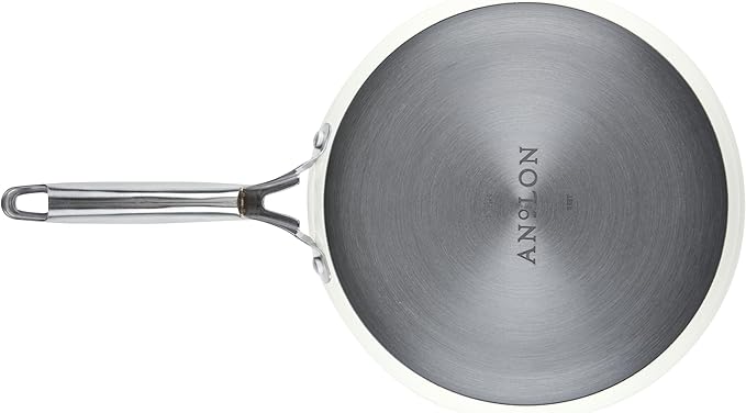 Anolon Achieve Hard Anodized Nonstick Cookware Pots and Pans Set, 9 Piece - Cream