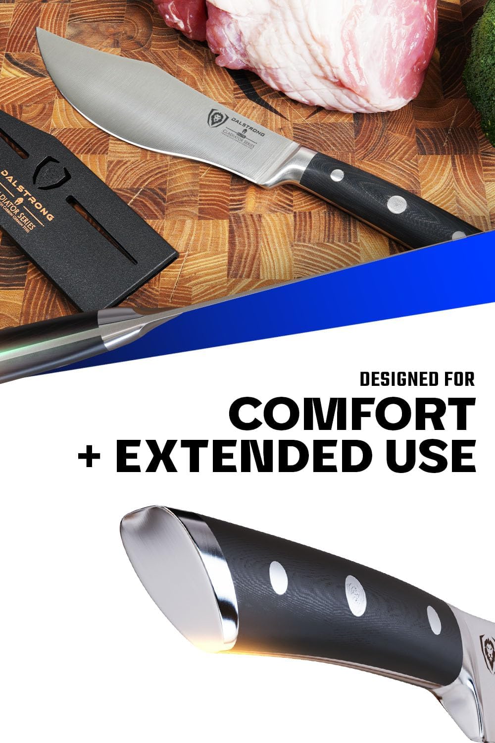 Dalstrong Barong Chef Knife - 7 inch - Gladiator Series Elite - Razor Sharp Kitchen Knife - Forged High Carbon German Steel - Full Tang Cooking Knife Gift - w/Sheath - Chef's Knife - NSF Certified