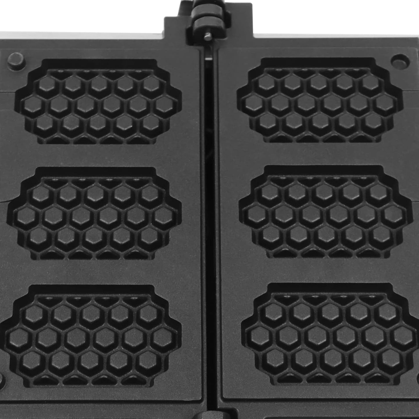 1400W Commercial Waffle Maker, Double-Sided Honeycomb Waffle Maker with Adjustable Temperature and Timer, Stainless Steel 3 Mold Waffle Machine for Homes Restaurants