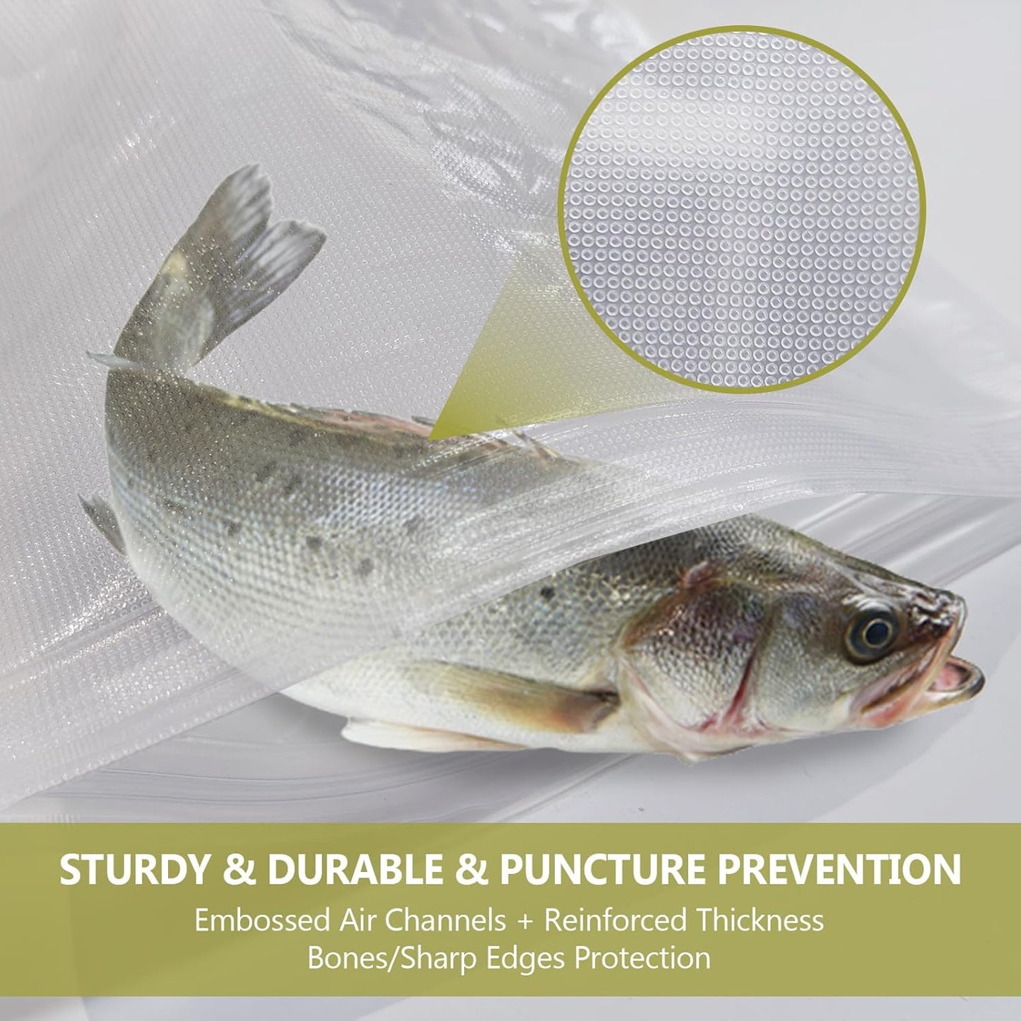 Vacuum Sealer Bags Extra Large Size 12 x 13 Inch 30 Bags, Food Storage, BPA Free, Food Saver, Meal Prep,Sous Vide, Heavy Duty, Airtight