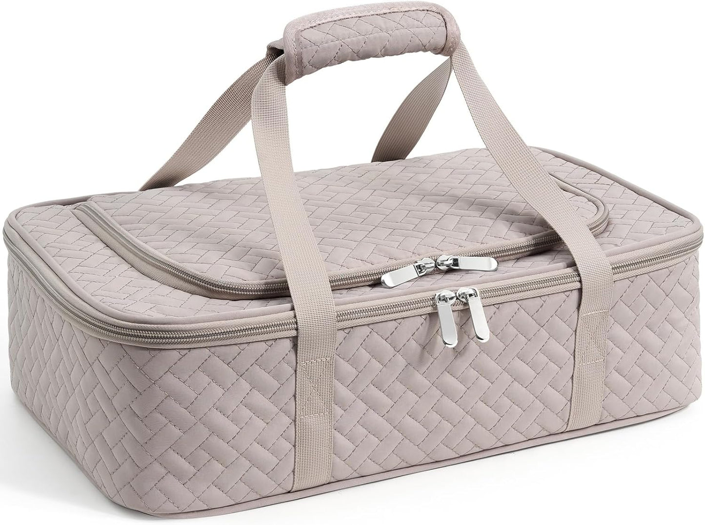 Insulated Casserole Carrier - Portable Casserole Carrier for Hot or Cold Food, Lasagna Holder for Parties,Picnic,Cookouts,Traveling - Fits 9" x 13" Baking Dish (Grey)