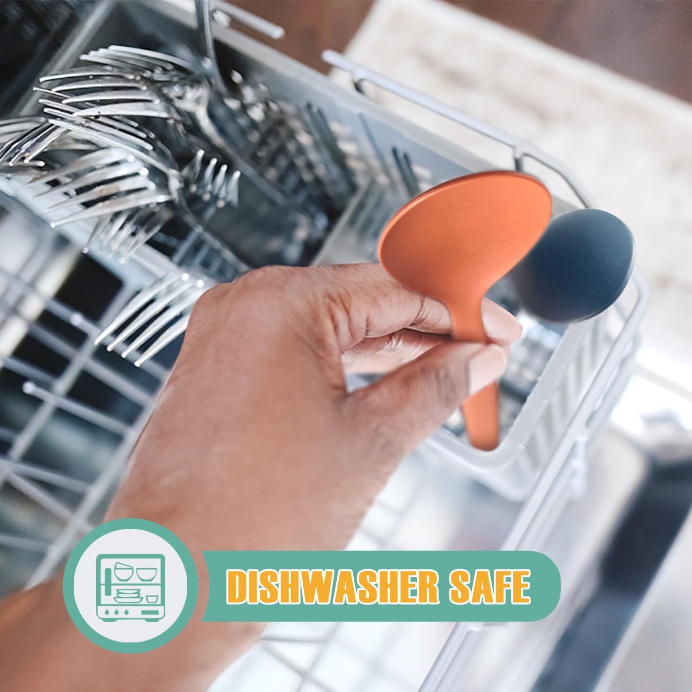 12 Pcs 10" Large Plastic Wheat Straw Serving Spoons Set, Serving Spoons & Slotted Spoons, Kitchen Mixing Serving Spoon for Party Buffet Catering (Orange/Yellow/Green, Not for Cooking)