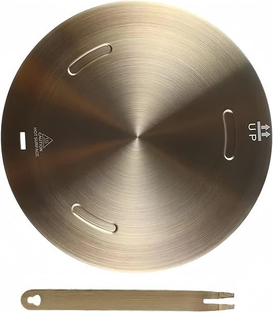 Induction Adapter Plate, NISPOTDOR Stove Heat Diffuser Simmer Plate for Gas Stove, Diffuser Plate Insuction Converter Disk with Detachable Handle for Kitchen Cooktop 7.9inch