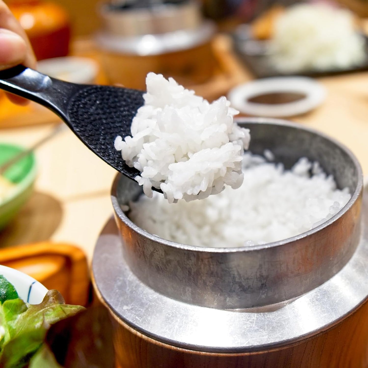 uxcell Silicone Rice Paddle, Silicone Rice Spoon Non Stick Rice Spatula Heat Resistant Rice Cooker Spoon, Grey, Gray