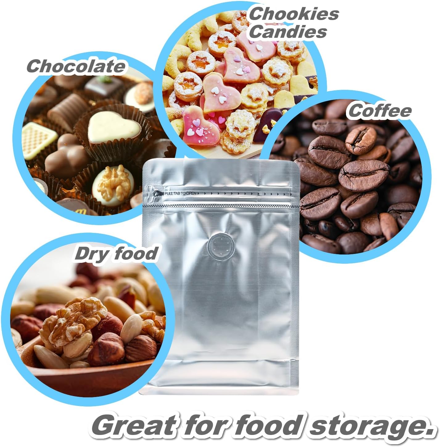 150 Pack High Barrier Stand-Up Coffee Bean Bags with Vented Valve, Matte Metallic, Heat-Sealable and Resealable Solid Color Pouches for Food Storage (6 * 12.8 inch,2 lb,32 oz,Silver)