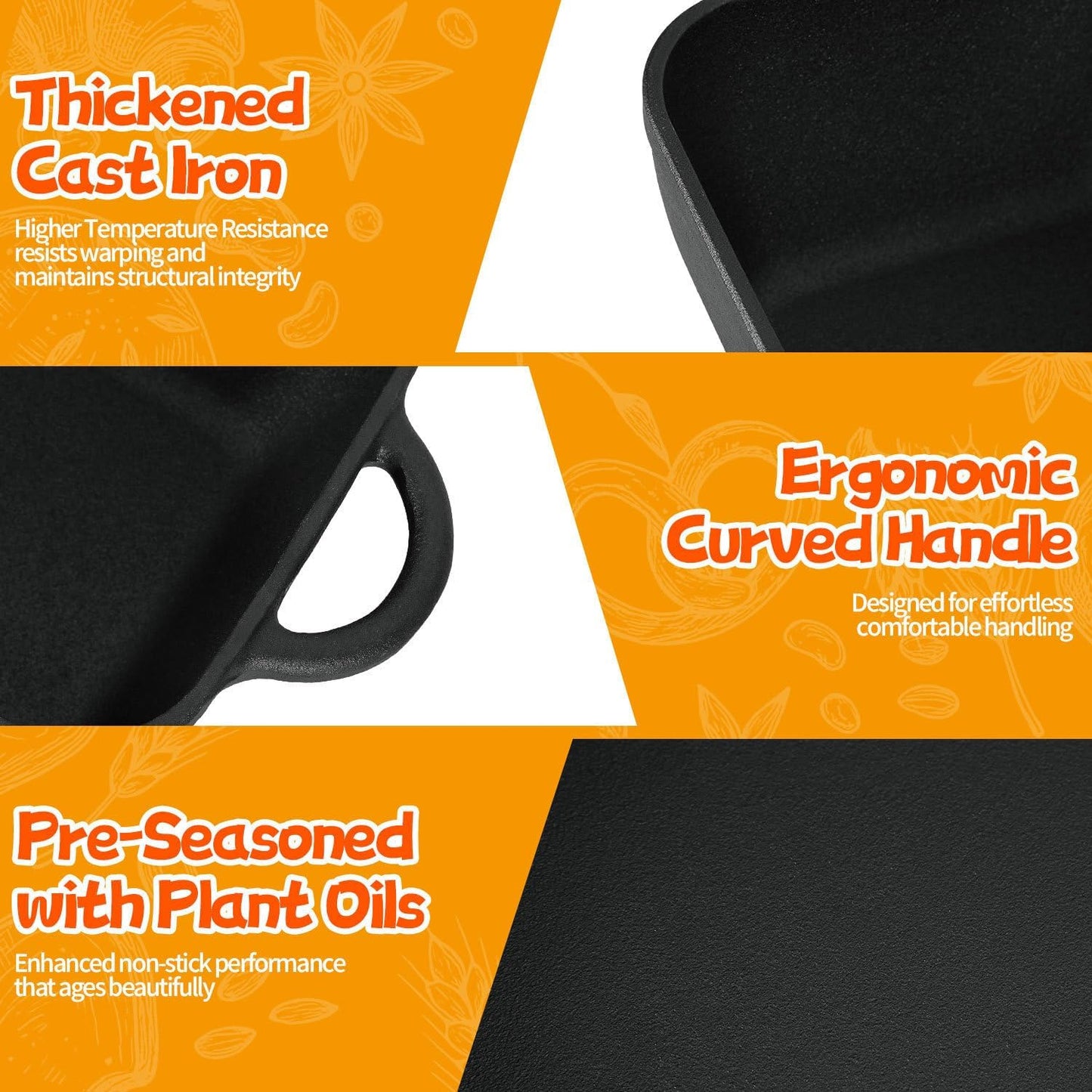 6.35 Qt Oval Cast Iron Dutch Oven for Bread Baking, Bread Baking Pan with Lid includes Bread Baking Supplies, Multi-Functional Sourdough Baking Kit for Frying and Braising