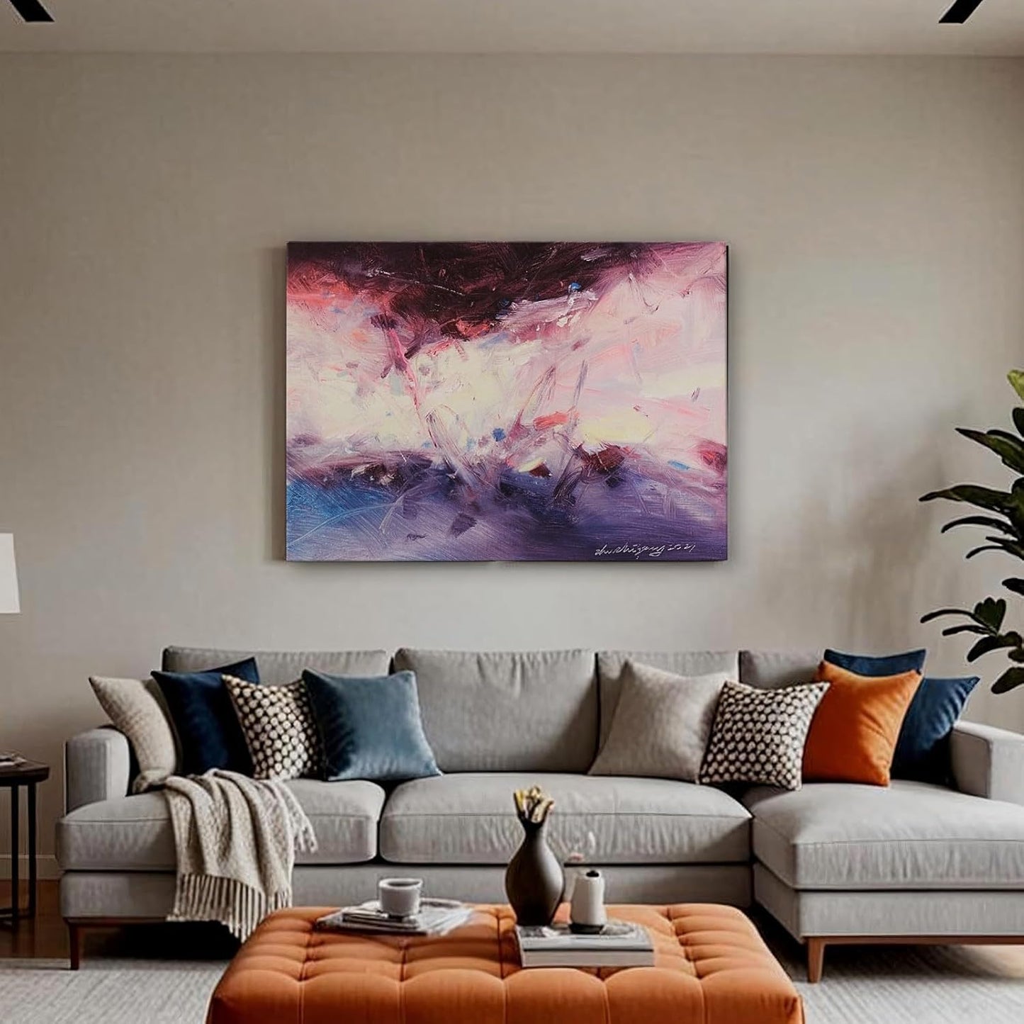 Gloliv Canvas Wall Art – Abstract Wall Decor Painting, Artist-Authorized Reproduction Canvas Prints, Modern Wall Art Decor for Living Room, Bedroom, or Office 32"x24"