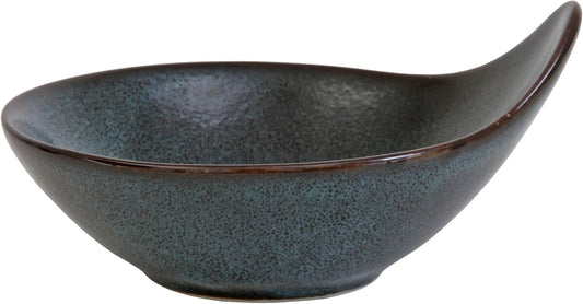 D&V 6 Piece Stōn Porcelain Dinnerware Handled Bowl Set, 4" x 3.5", Twilight