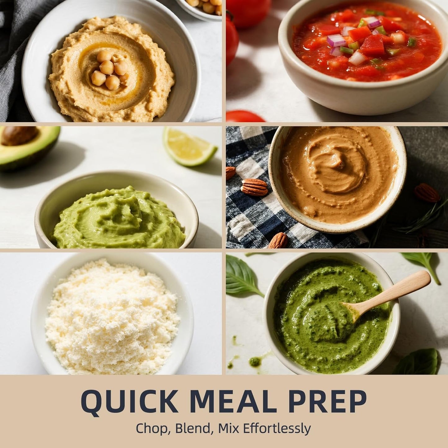 Mini Food Processor and Vegetable Chopper, Electric Food Chopper for Baby Food Maker, 4/0.5 Cup Double Containers for Salad, Carrot, Garlic Press, Hard Cheese