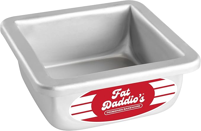 Fat Daddio's PSQ-442 Anodized Aluminum Square Cake Pan, 4 x 2 Inch