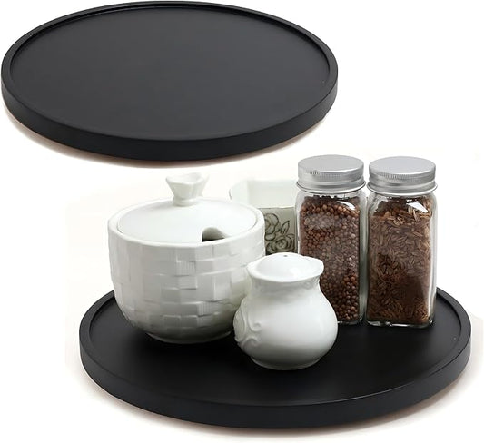 [ 2 Pack ] 10-inch Lazy Susan Organizers, ACIAZAAZ Lazy Susan Turntable for Cabinet, Kitchen Turntable Storage for Table, Countertop, Pantry