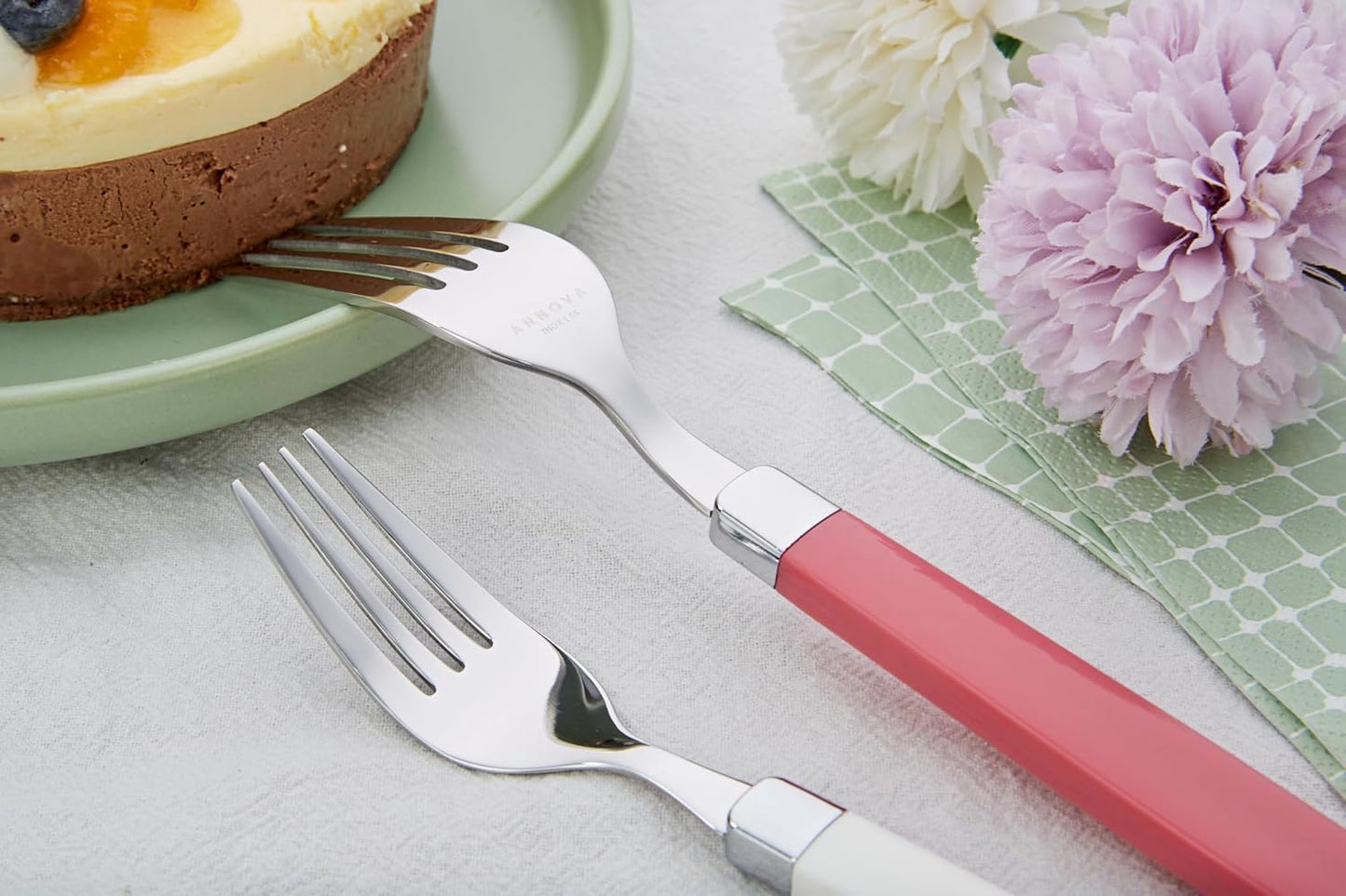 ANNOVA Silverware Set Stainless Steel Colorful Tableware Kitchen Flatware Set Utensils, Includes Dinner Knives, Forks, Spoons, Salad Forks & Dessert Spoons (Mix, 20 Pieces)