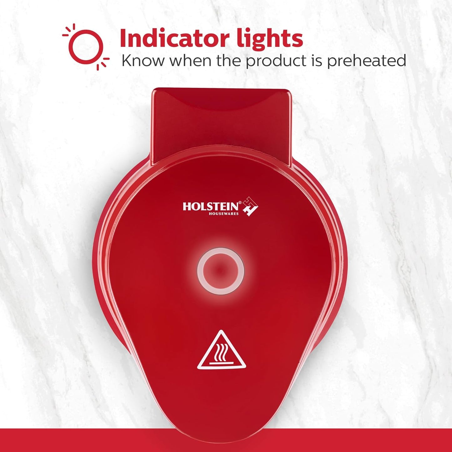 Holstein Housewares 3-IN-1 Personal Maker with Indicator Light, Griddle & Waffle Maker, Non-Stick Coating Plates, 2 waffle plates, 2 grill plates & 2 flat plates. Even Heating, Lightweight