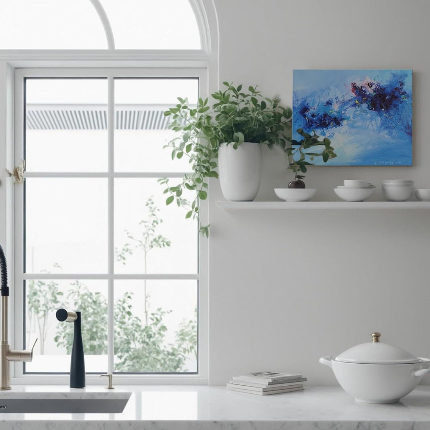 Gloliv Canvas Wall Art – Abstract Wall Decor Painting, Artist-Authorized Reproduction Canvas Prints, Modern Wall Art Decor for Living Room, Bedroom, or Office 14"x11"