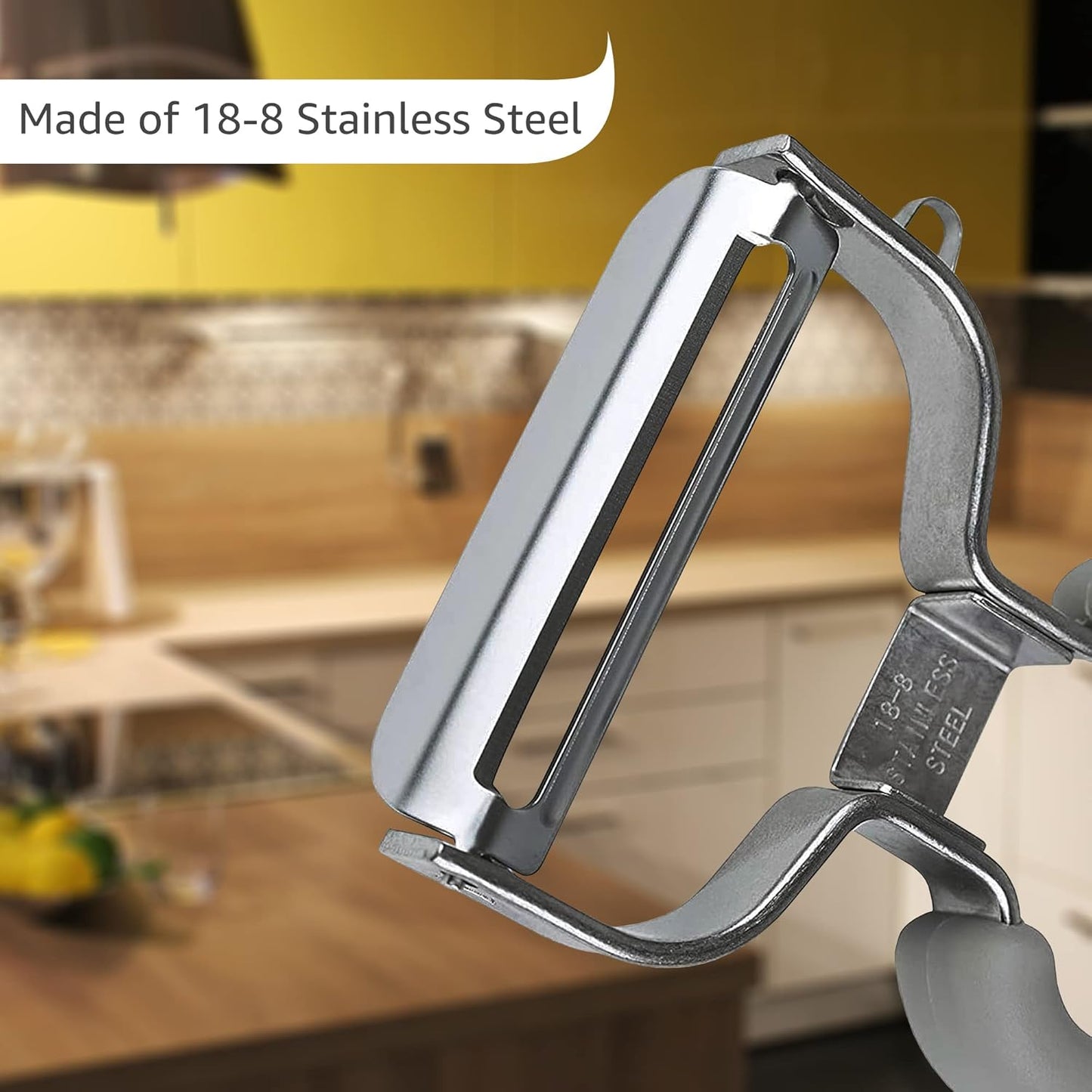 Lurch Germany Asparagus & Stem Vegetables Y Peeler 5.1 x 2.3 Inches / 13 cm x 6 cm - Gray