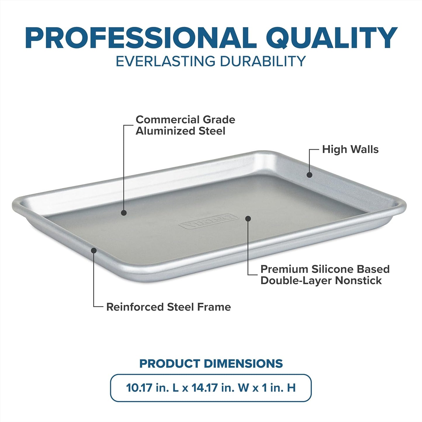 Viking Nonstick Aluminized Steel Baking Sheet, Aluminum