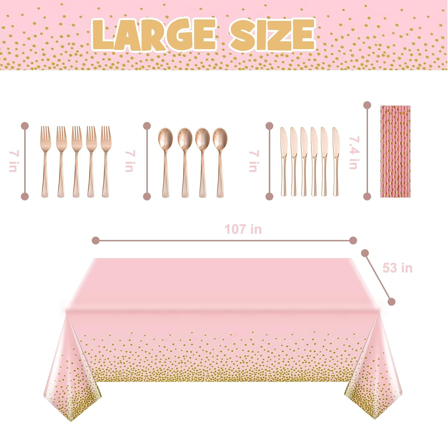 Birthday Party Tableware, Pink Supplies, Party Dinnerware Sets