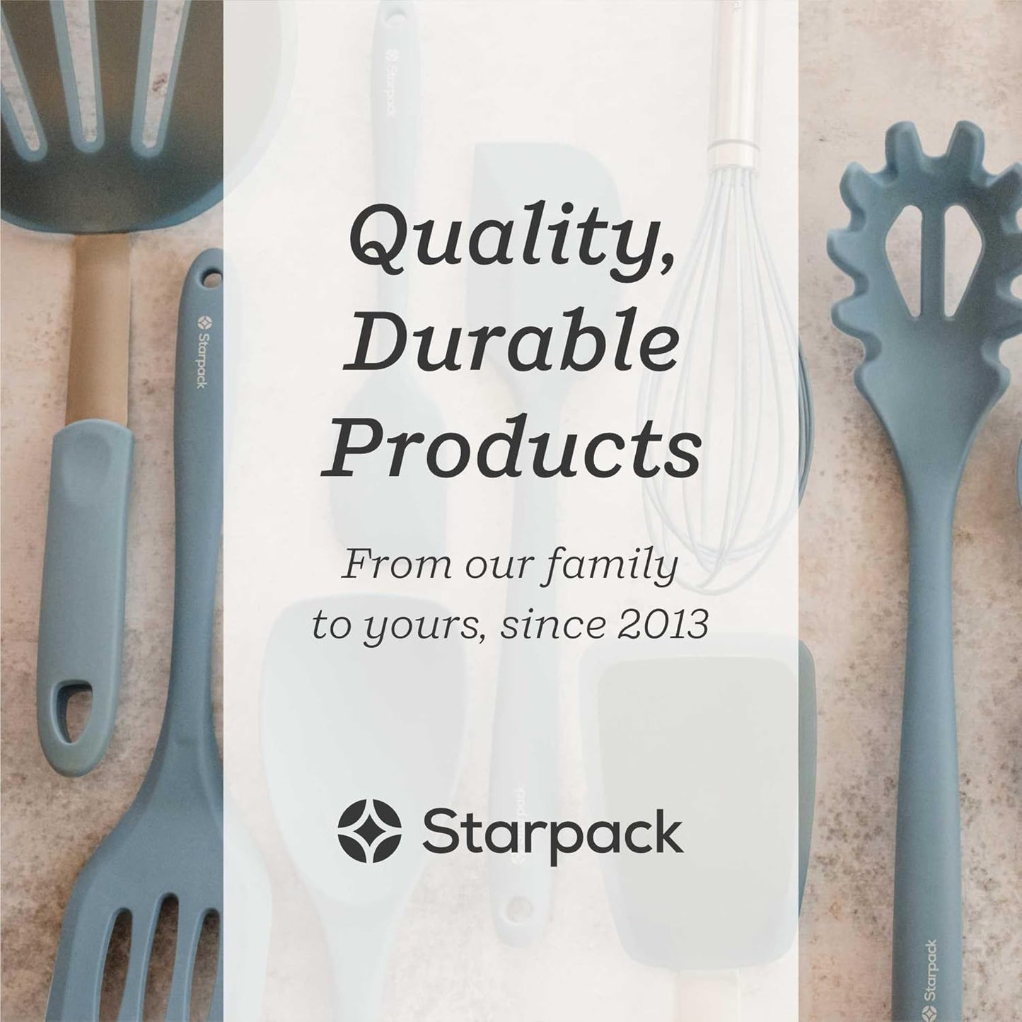 Starpack 'The All Rounder' Premium Silicone Spoonula Spatula - Up to 600°F Heat Resistant Spatula Spoons - Best Silicone Spoonulas - Rubber Spoon Spatulas - Kitchen Spoon Spatulas for Cooking