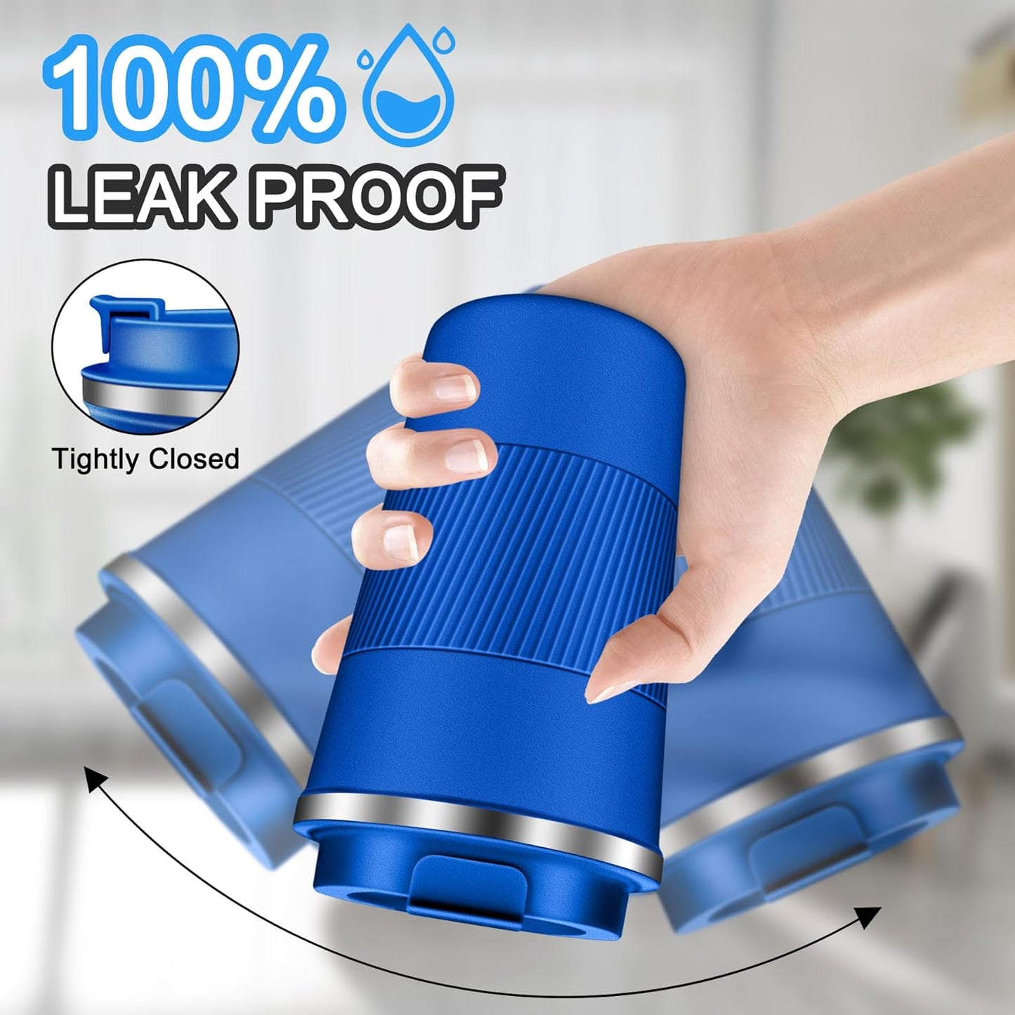 Coffee Travel Mug 12 oz & 17 oz Insulated Coffee Mug with Lid Portable Spill-Proof Coffee Travel Mug No Handle Reusable Stainless Steel Mug Keeps Cold and Hot Suitable for Car, Daily, Travel and Gifts