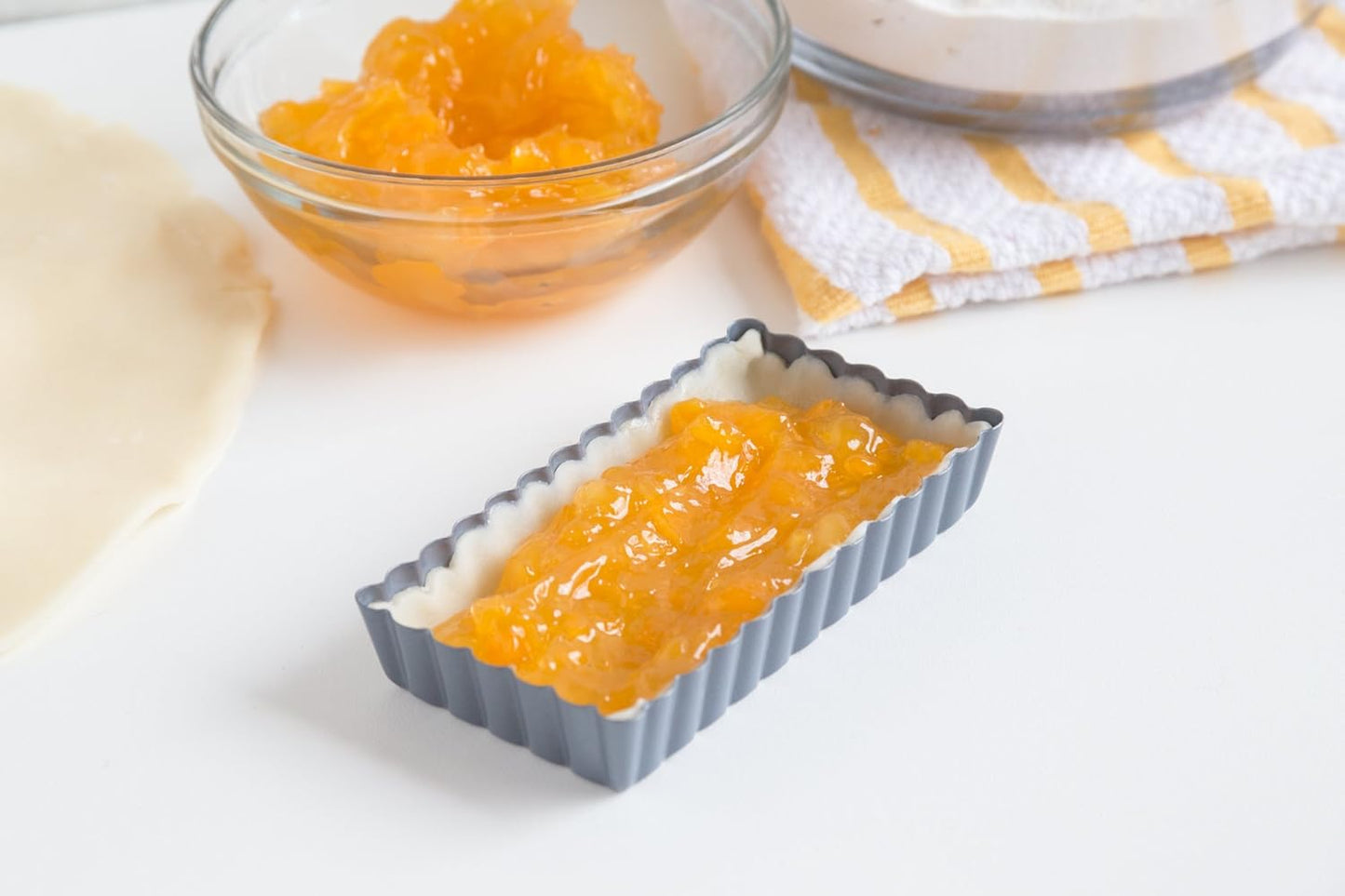 Fox Run Non-Stick Tart Pan, 4.5 x 2.25 x 0.75 inches, Metallic