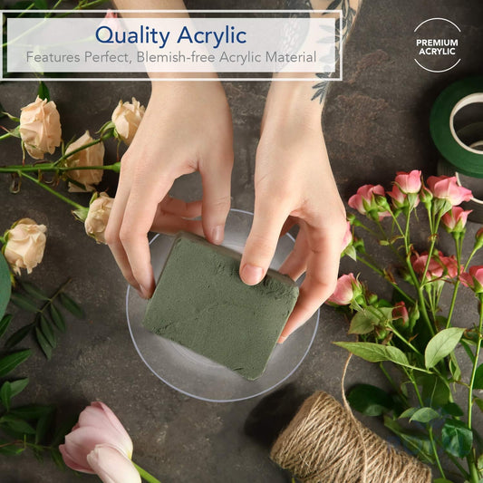 Royal Imports 9" Clear Plastic Saucer Plant Drip Tray, Low Pie Plate, Floral Flower Dish, Wedding, Party, Home and Holiday Decor, 6 Pack