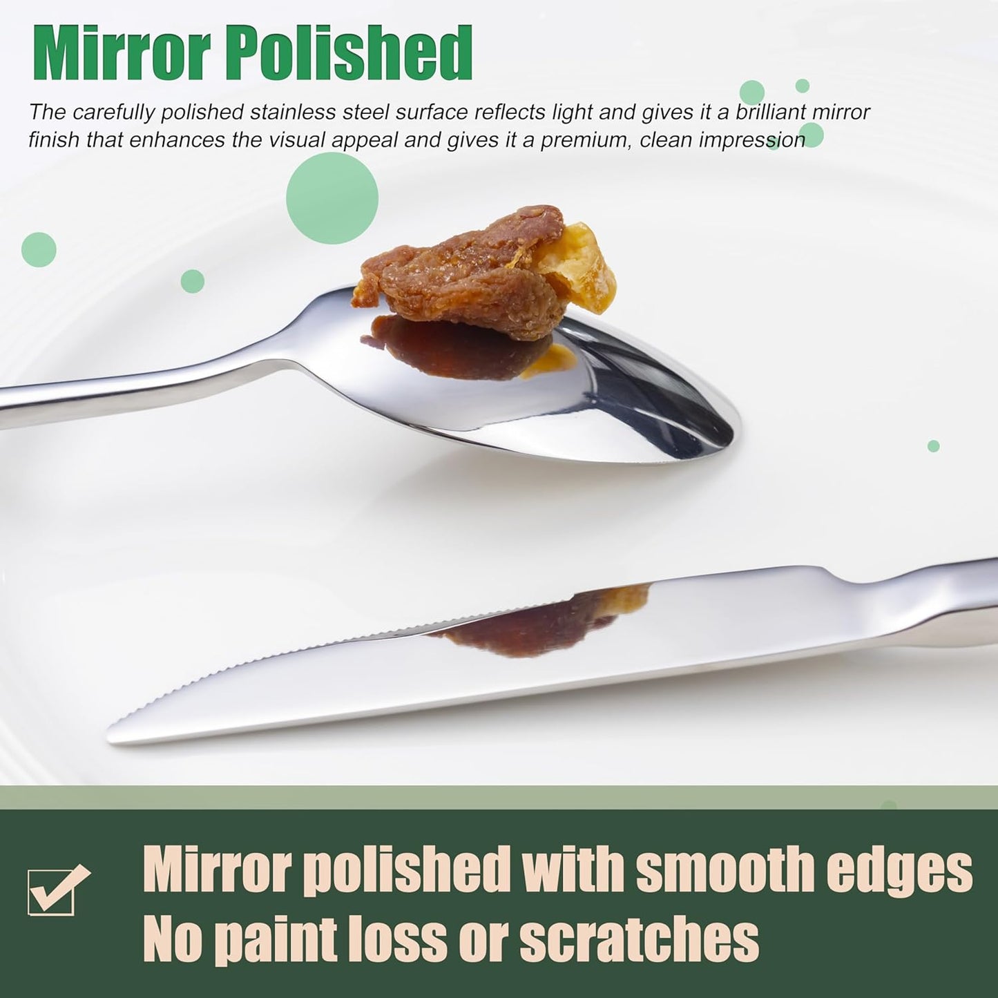 40-Piece Silverware Set Service for 8, Stainless Steel Cutlery Set, Mirror Polished Flatware Set, Kitchen Eating Tableware Set, Include Fork Knife Spoon, Dishwasher Safe