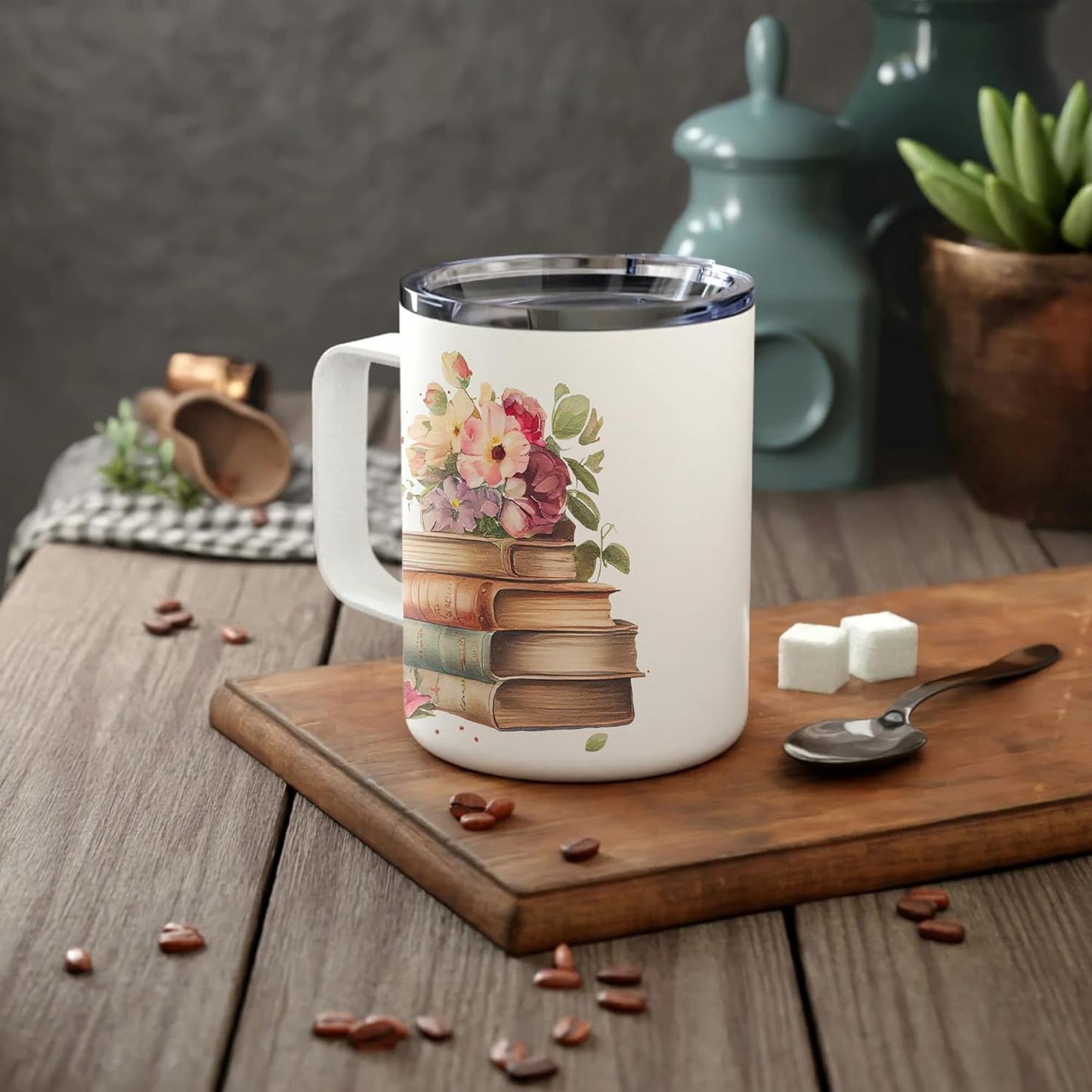 Hyturtle Book Cup Gifts For Book Lovers - Just A Girl Who Loves Books Coffee Mug Stainless Steel 12oz - Reading Gift For Bookworm, Librarians, Readers - Birthday Christmas Gift For Women, Her, Girls