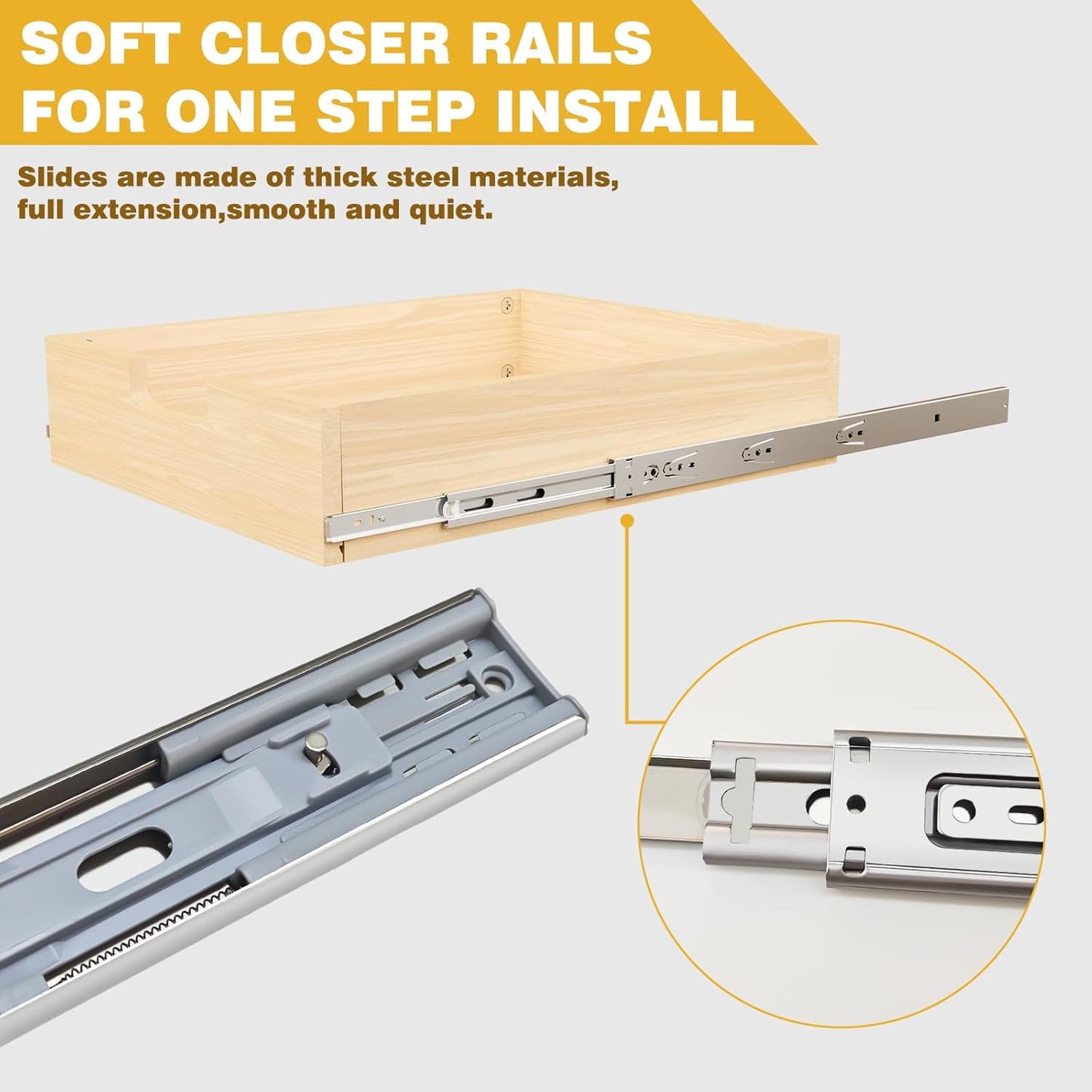 Pull Out Cabinet Organizer, 26''W×21''D×16''H Soft Close Slide Out Wooden Pull out Drawers, Double Tier Slide out Wood Cabinet Organizer, for Base Cabinet Organization in Kitchen, Pantry, Bathroom