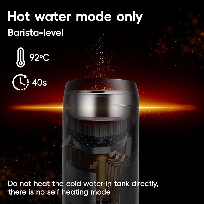 Portable Espresso Maker, 20Bar Pressure & Up to 60 Cups per Charge, Battery Operated Portable Coffee Maker, Works with Ground Coffee & Capsules, for Camping, Car, Travel, and Office Use.