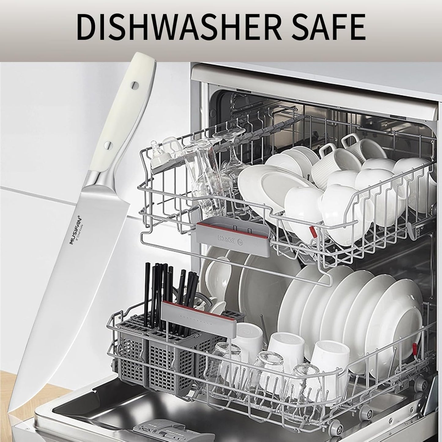 5-Piece Chef Knife Set, Professional Ultra Sharp Kitchen Knives For Cooking High Carbon Stainless Steel, With Ergonomic Handle Design (five)