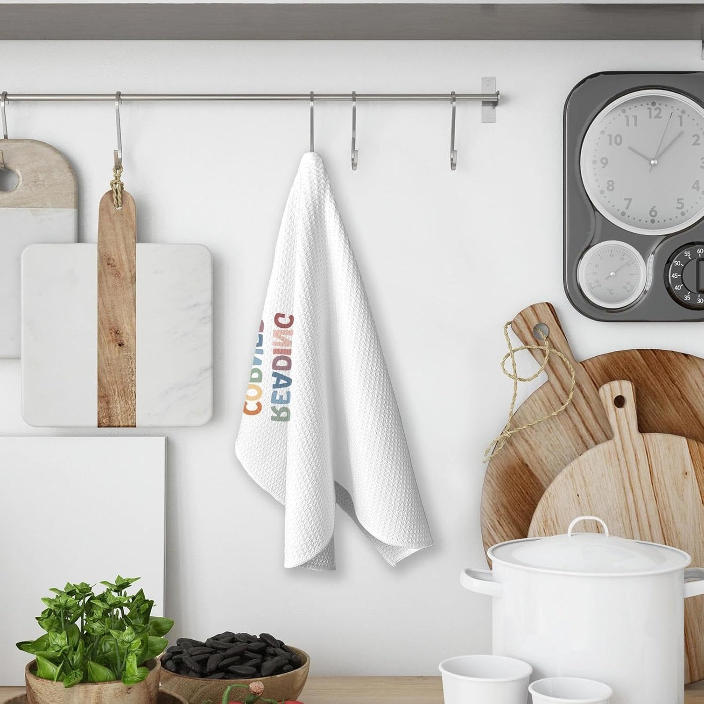 Boho Reading Corner Kitchen Towels,Classroom Reading Corner Decor for Classroom,Classroom Read Nook Library Dish Towels for Kitchen,Calming Corner Classroom