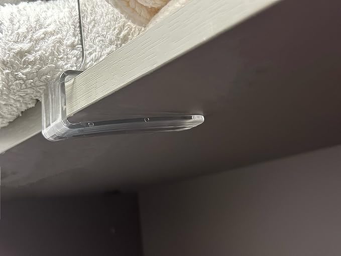 LikeU Shelf Dividers for Closets,Clear Acrylic Shelf Divider for Wood Shelves and Clothes Organizer/Purses Separators Perfect for Kitchen Cabinets and Bedroom Organizer,6 PCS