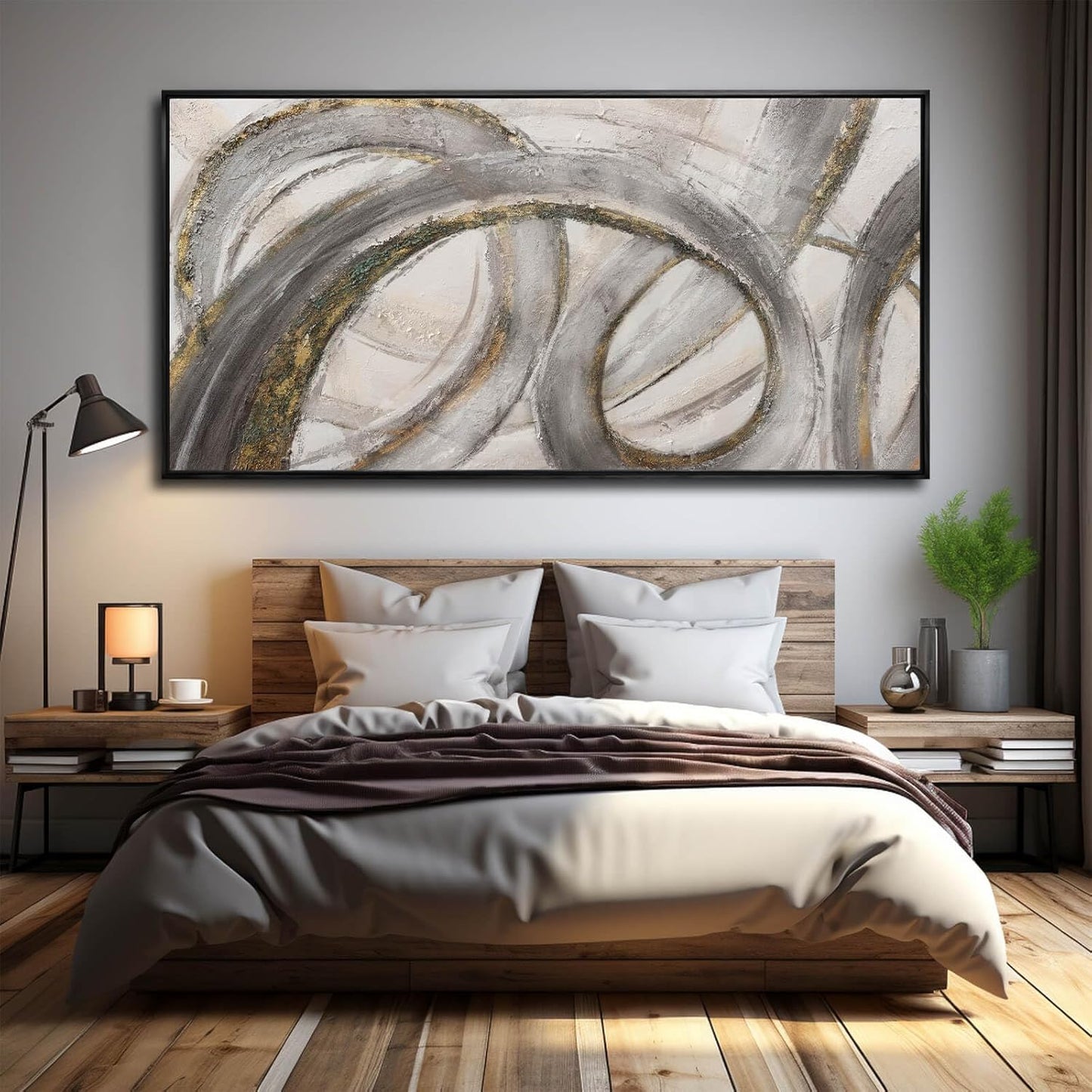 VAYIMDH Line Wall Paintings Modern Wall Art Textured Wall Decor 36"x70" Artwork for Living Room Kitchen Bedroom Wall Print Pictures