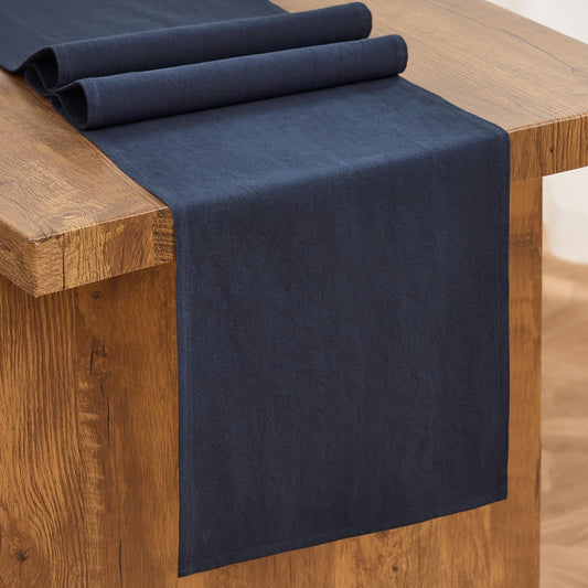 Letjolt Navy Table Runner 72 Inches Rustic Farmhouse Table Runner Cotton Runner Plain Table Decor