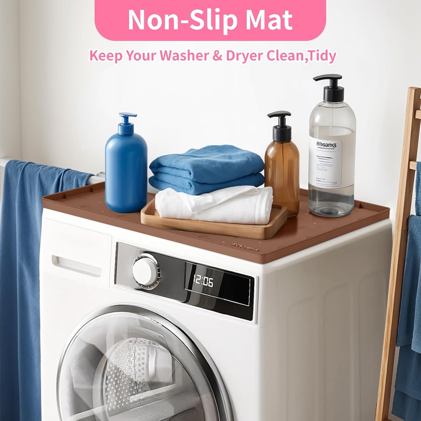 Sdpeia Under Sink Mat for [22" x 22"] Cabinet, Upgraded Silicone Waterproof Mat Kitchen Cabinet Liner Cabinet Protector Kitchen Organizers and Storage