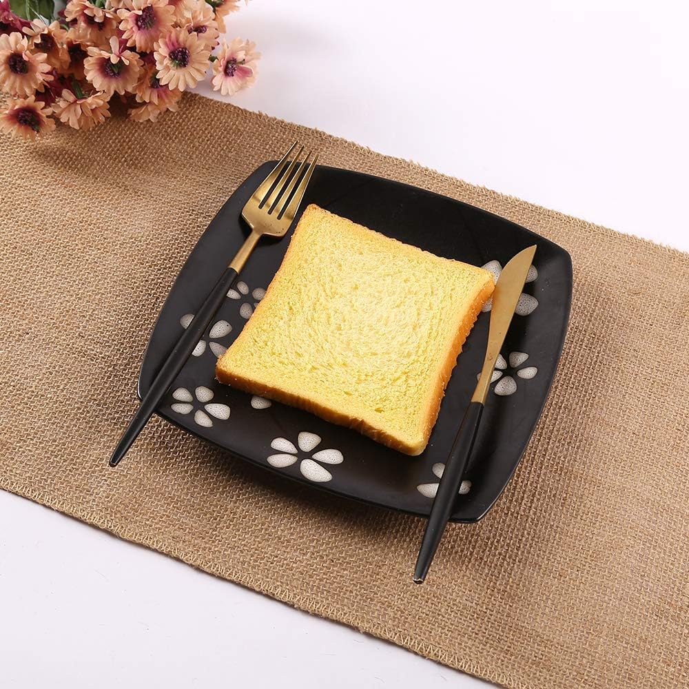 Burlap Table Runner 12 Inch by 50 Yards Natural Jute Hessian Burlap Roll Crafts Fabric Rolls with Sewn Edges for Country Rustic Party Wedding Decorations Farmhouse Kitchen Decor(12" x50Yard)